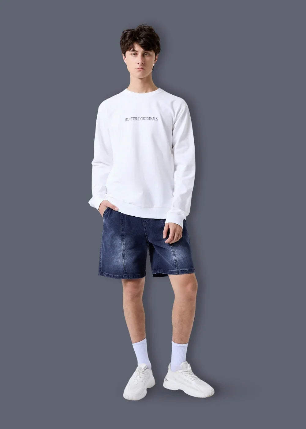 Quần Short Jeans 7 Inch Co Giãn The Original M84 Xanh Dương - YaMe.vn