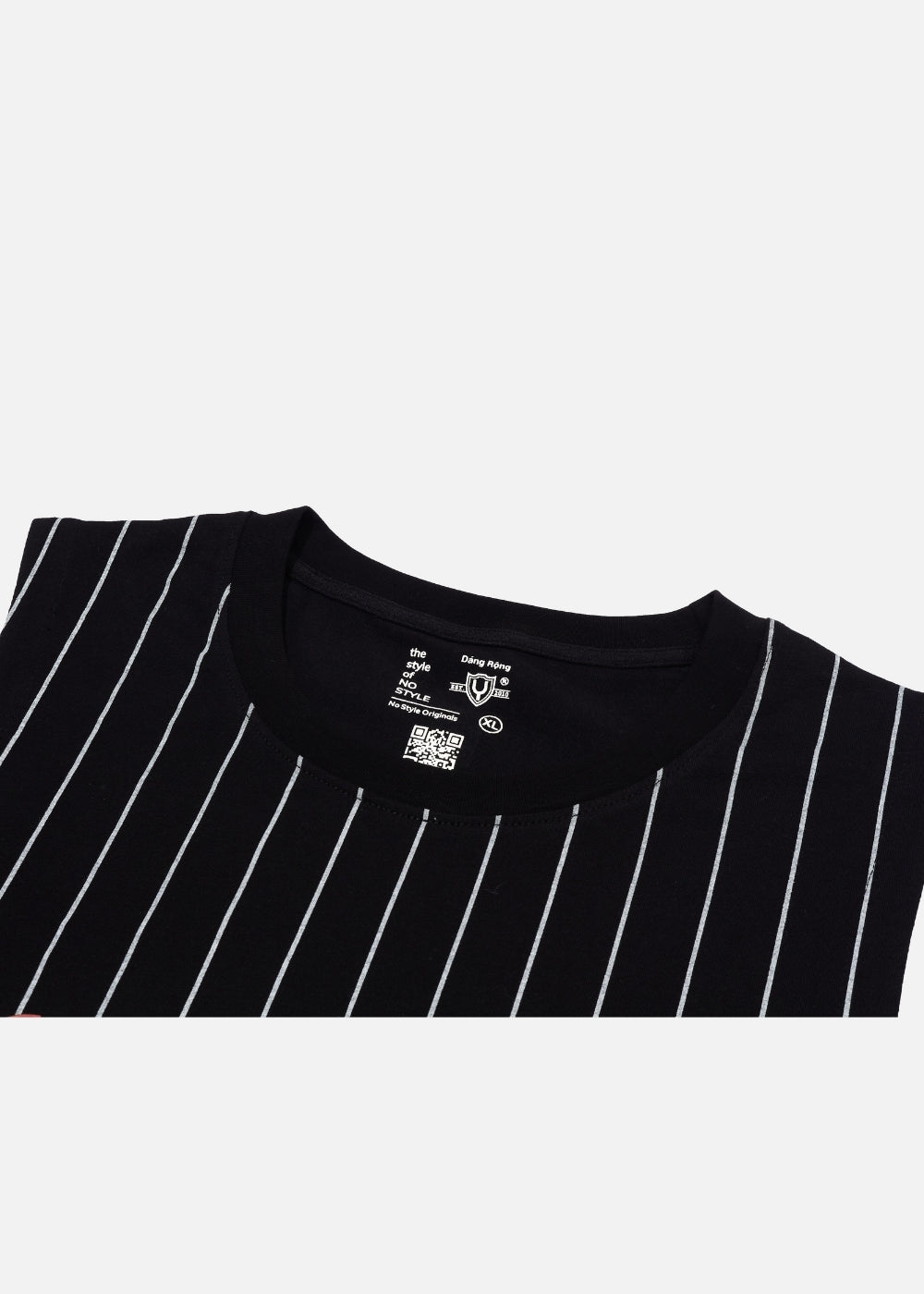 Áo Thun 3 Lỗ Sọc Cotton No Style M23 Đen