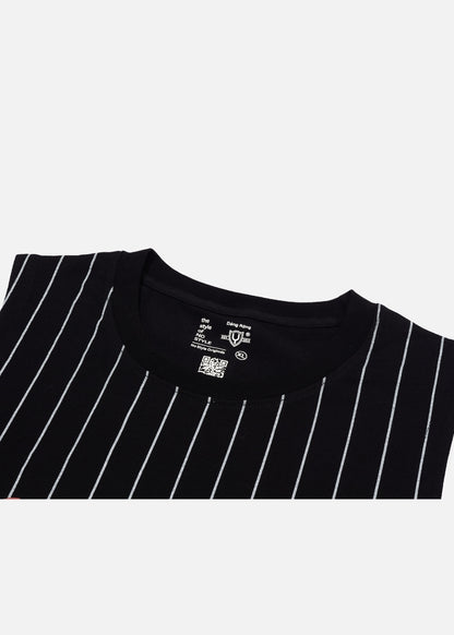 Áo Thun 3 Lỗ Sọc Cotton No Style M23 Đen
