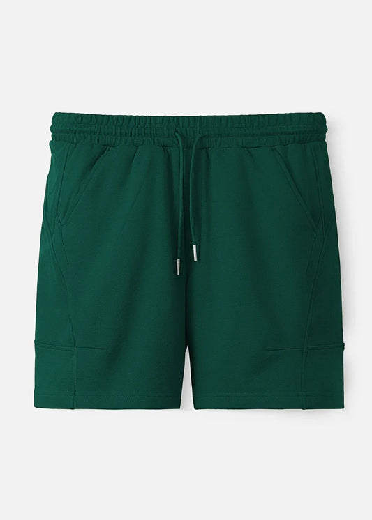 Quần Short Thun Mềm Mại 7 Inch No Style M89 Xanh Lá Đậm - YaMe.vn