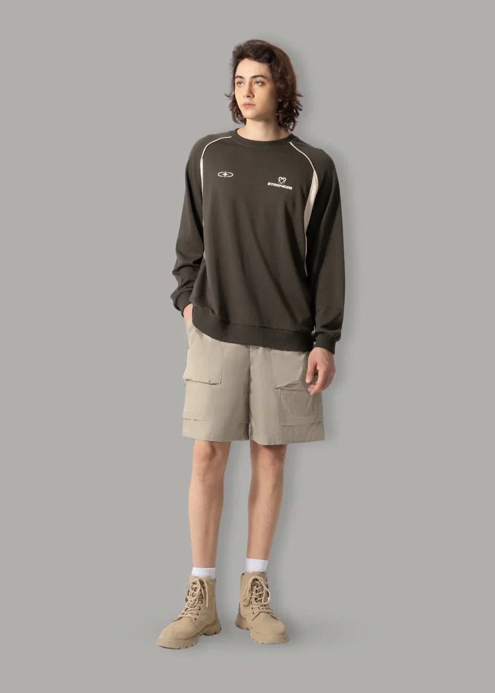 Quần Short 7 Inch Dù Trượt Nước No Style M90 Nâu Nhạt - YaMe.vn