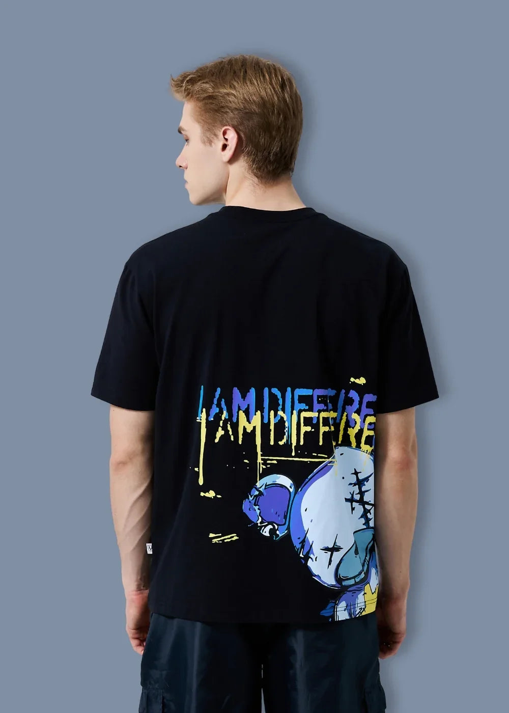 Áo Thun Cartoon Cotton Co Giãn No Style 08 Đen - YaMe.vn