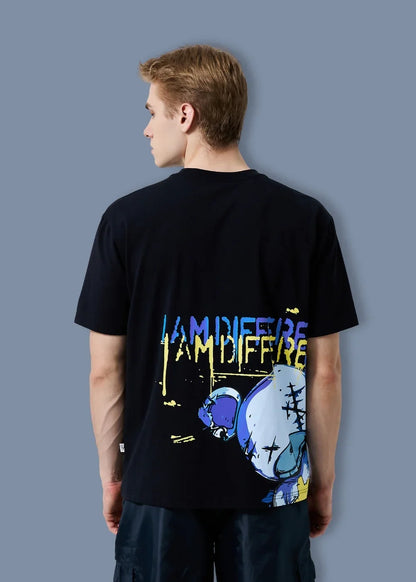 Áo Thun Cartoon Cotton Co Giãn No Style 08 Đen - YaMe.vn