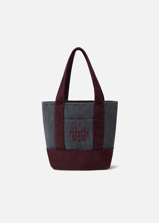 Túi Tote Canvas Nhỏ Gọn #Y2010 01 Xám Đỏ