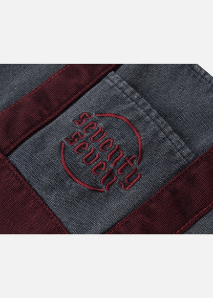 Túi Tote Canvas Nhỏ Gọn #Y2010 01 Xám Đỏ