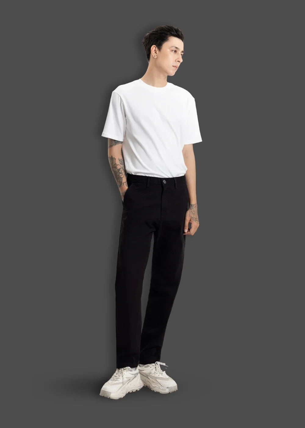 Quần Kaki Chinos Co Giãn Thoáng Mát The Minimalist 011 Đen - YaMe.vn