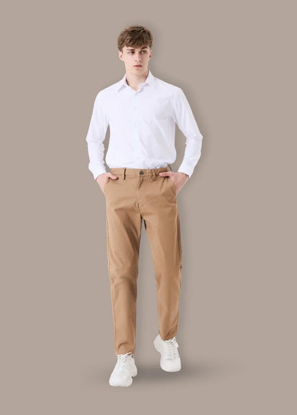 Quần Kaki Chinos Co Giãn Thoáng Mát The Minimalist 011 Nâu Đậm - YaMe.vn