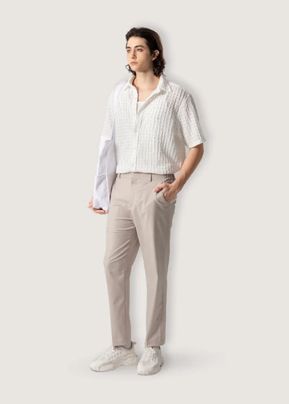 Quần Tây Casual Mềm Mại Non-Iron 010 Be - YaMe.vn