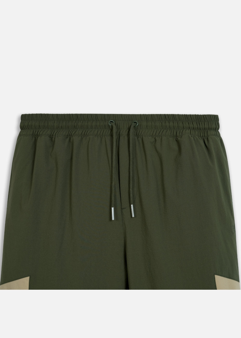 Quần Dù Ống Rộng Phối Màu No Style M114 Xanh Rêu