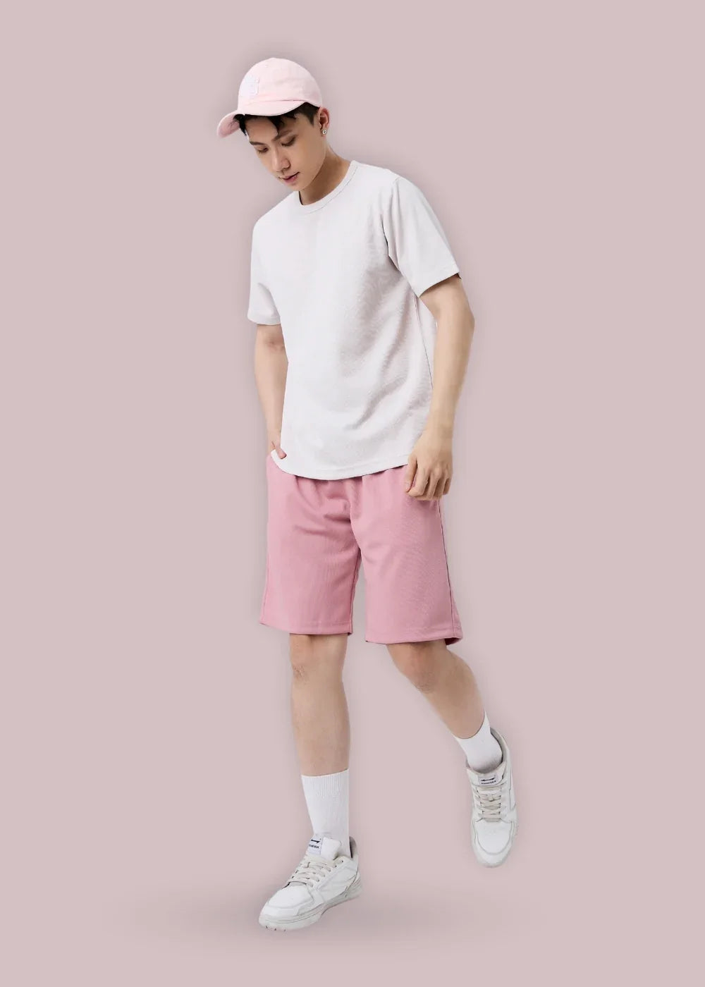 Quần Short Thun 9 Inch Thoáng Mát Non Branded 05 Hồng - YaMe.vn