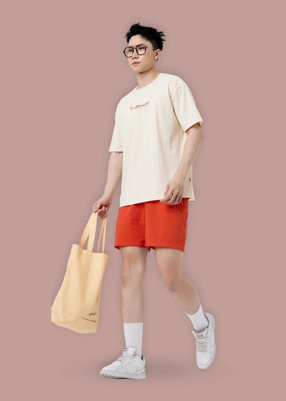 Quần Short 5 Inch Dù Mỏng Nhẹ Non Branded 06 Cam Đậm - YaMe.vn