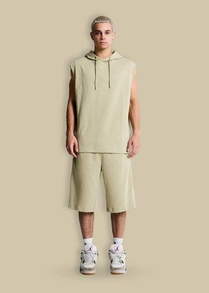 Quần Short Thun Cotton Thoáng Khí No Style M127 Xanh Lá Đậm - YaMe.vn