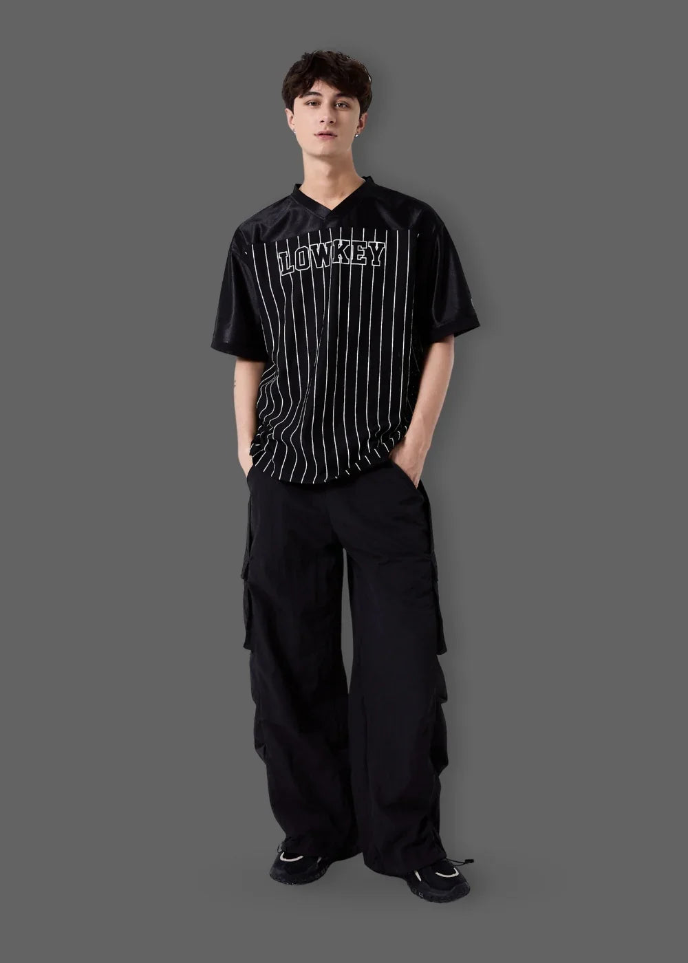 Áo Thun Jersey Thoáng Mát No Style M134 Đen - YaMe.vn