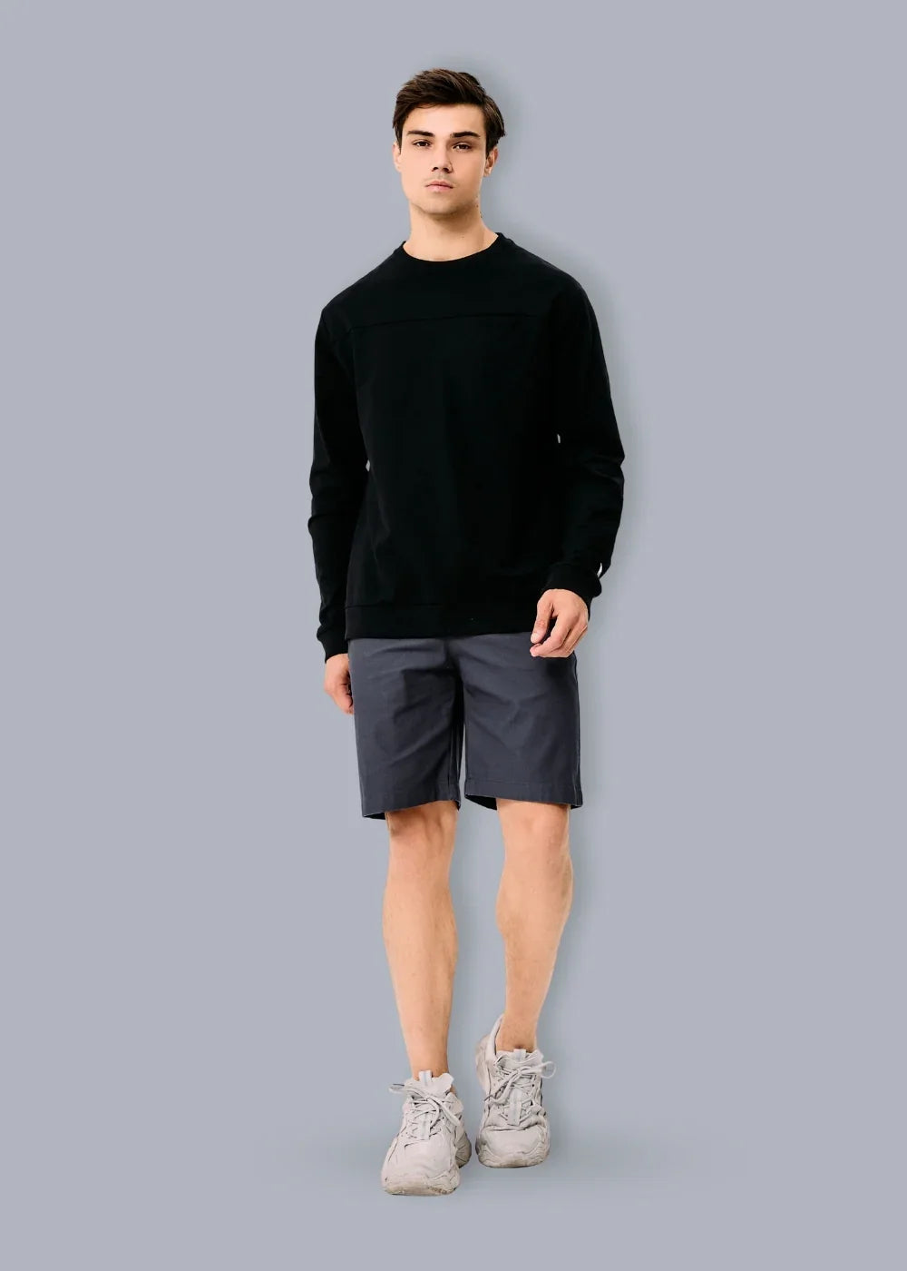 Quần Short Kaki 7 Inch Co Giãn No Style M92 Xám Đậm - YaMe.vn