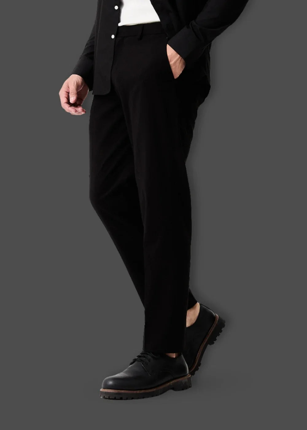 Quần Tây Casual Co giãn Non-Iron 02 Đen - YaMe.vn