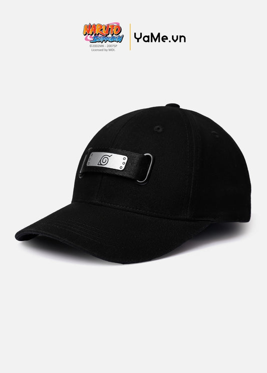 Nón Baseball Cap Logo Làng Lá Naruto 29 Đen