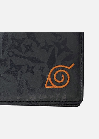 Ví Ngang Da Bò Naruto 34 Đen Xám