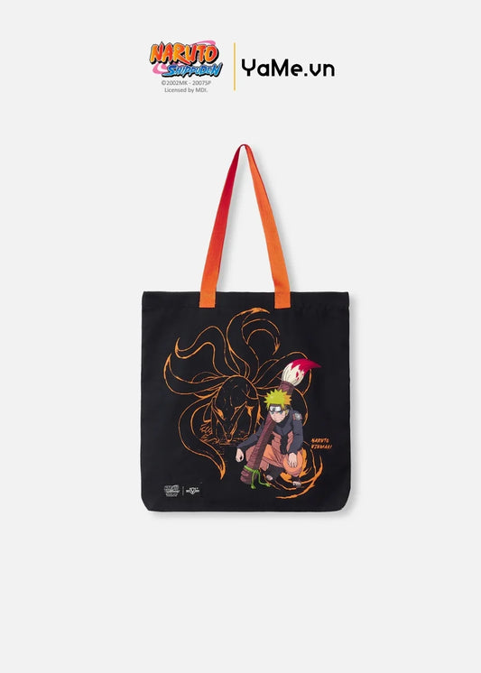 Túi Tote Canvas Bền Bỉ Naruto 41 Đen - YaMe.vn