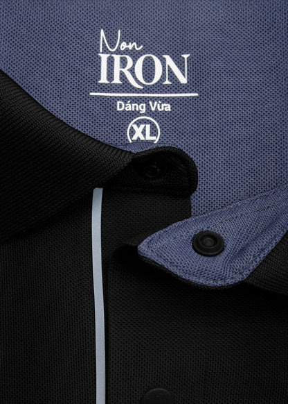 Áo Polo Vải Coffee Thoáng Mát Khử Mùi Non-Iron 06 Đen