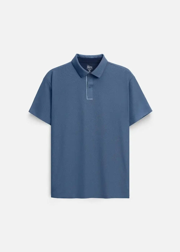 Áo Thun Cổ Polo Vải Coffee Thoáng Mát Khử Mùi Non Iron 006 Màu Xanh Dương Dáng Vừa Vặn F3
