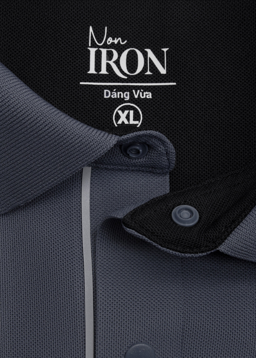 Áo Polo Vải Coffee Thoáng Mát Khử Mùi Non-Iron 06 Xám Chì