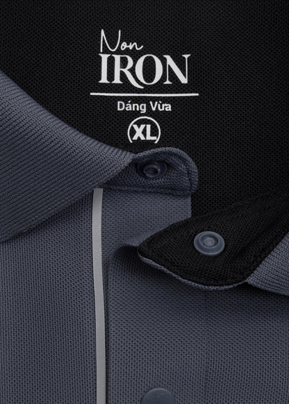 Áo Polo Vải Coffee Thoáng Mát Khử Mùi Non-Iron 06 Xám Chì
