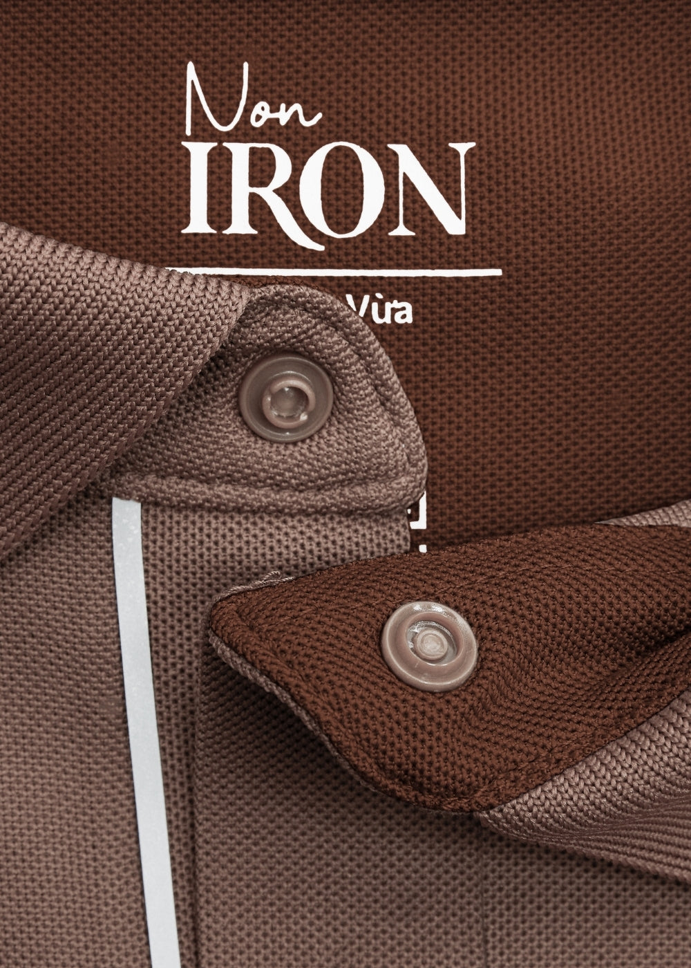 Áo Polo Vải Coffee Thoáng Mát Khử Mùi Non-Iron 06 Nâu Cafe