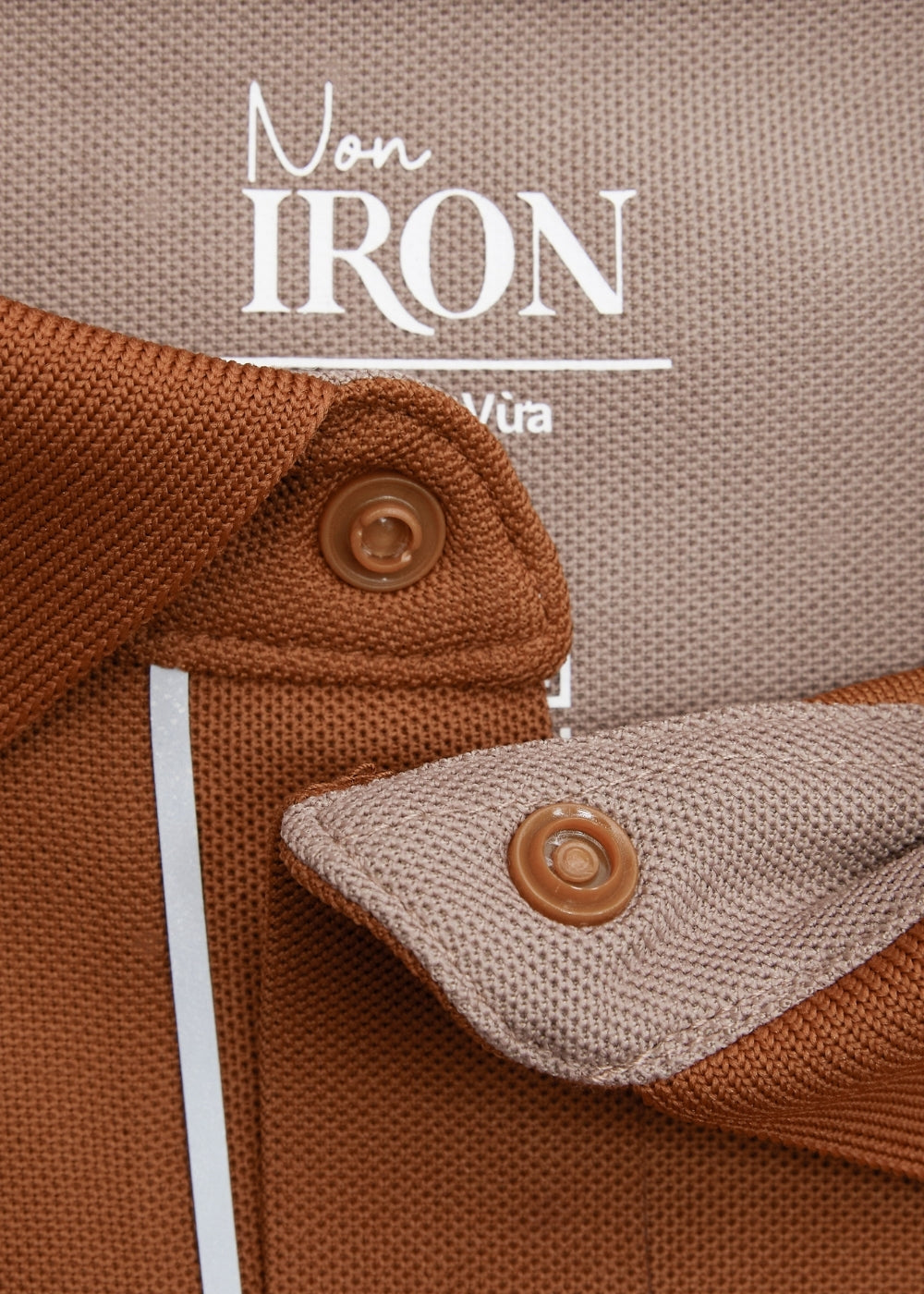 Áo Polo Vải Coffee Thoáng Mát Khử Mùi Non-Iron 06 Nâu
