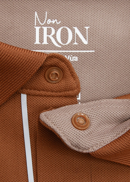 Áo Polo Vải Coffee Thoáng Mát Khử Mùi Non-Iron 06 Nâu