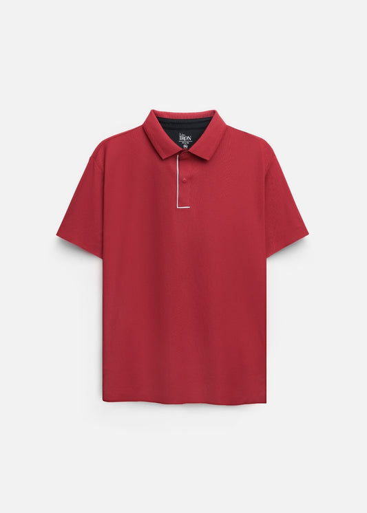 Áo Polo Vải Coffee Thoáng Mát Khử Mùi Non-Iron 06 Đỏ Cam