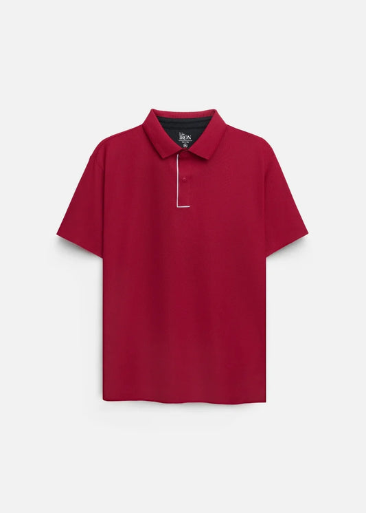 Áo Polo Vải Coffee Thoáng Mát Khử Mùi Non-Iron 06 Đỏ Đậm - YaMe.vn