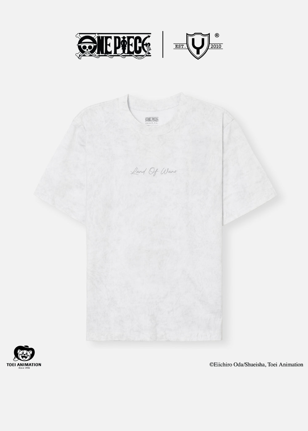 Áo Thun Tay Ngắn Cotton ONE PIECE-WANO 01 Xám Trắng