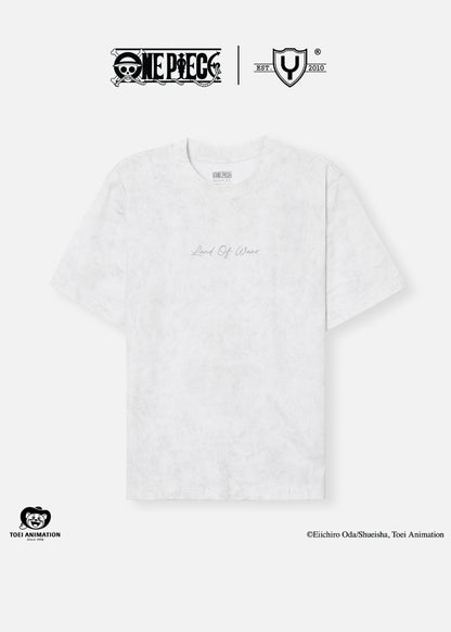 Áo Thun Tay Ngắn Cotton ONE PIECE-WANO 01 Xám Trắng