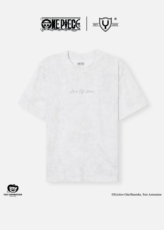 Áo Thun Tay Ngắn Cotton ONE PIECE-WANO 01 Xám Trắng