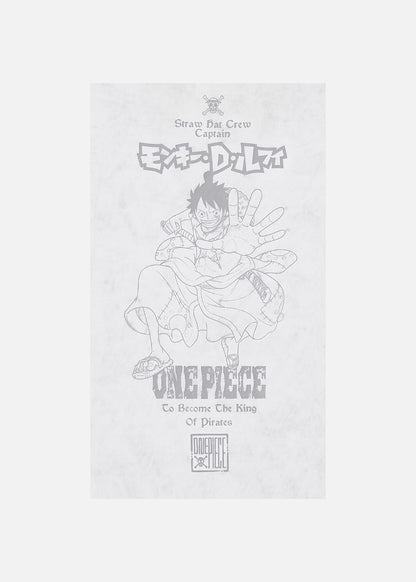 Áo Thun Tay Ngắn Cotton ONE PIECE-WANO 01 Xám Trắng