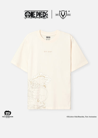 Áo Thun Tay Ngắn Cotton ONE PIECE-WANO 04 Kem