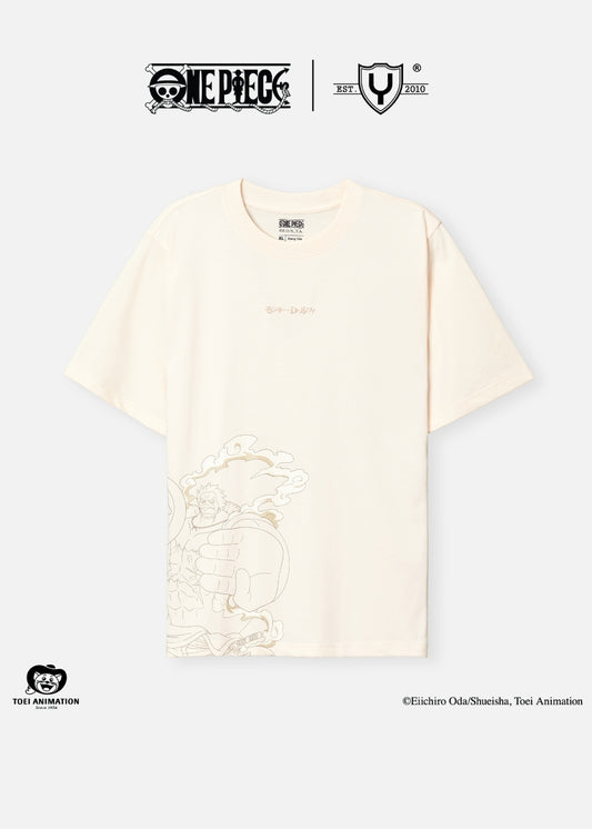 Áo Thun Tay Ngắn Cotton ONE PIECE-WANO 04 Kem