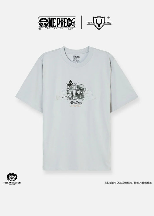 Áo Thun Tay Ngắn Cotton ONE PIECE-WANO 11 Xám - YaMe.vn