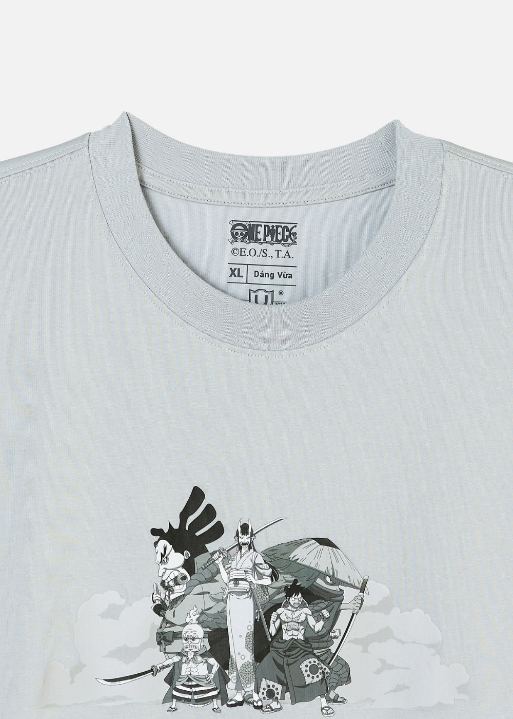 Áo Thun Tay Ngắn Cotton ONE PIECE-WANO 11 Xám
