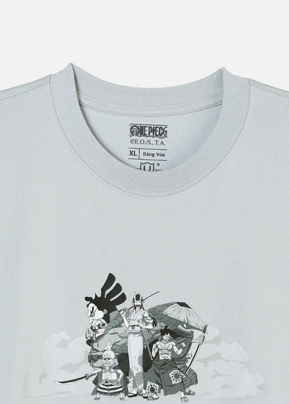 Áo Thun Tay Ngắn Cotton ONE PIECE-WANO 11 Xám