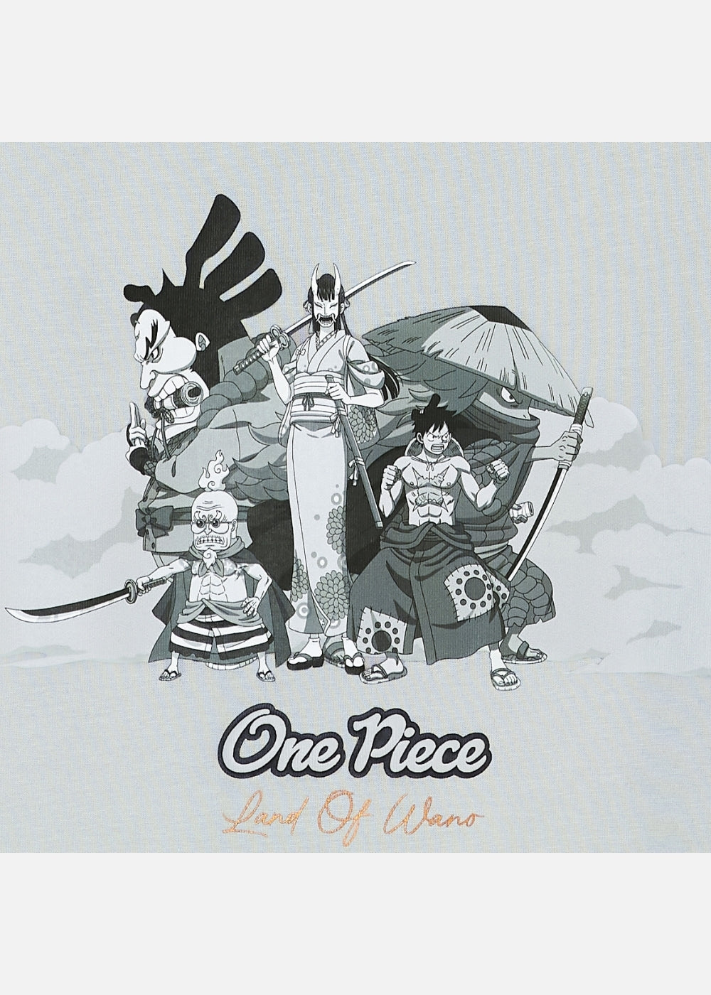 Áo Thun Tay Ngắn Cotton ONE PIECE-WANO 11 Xám