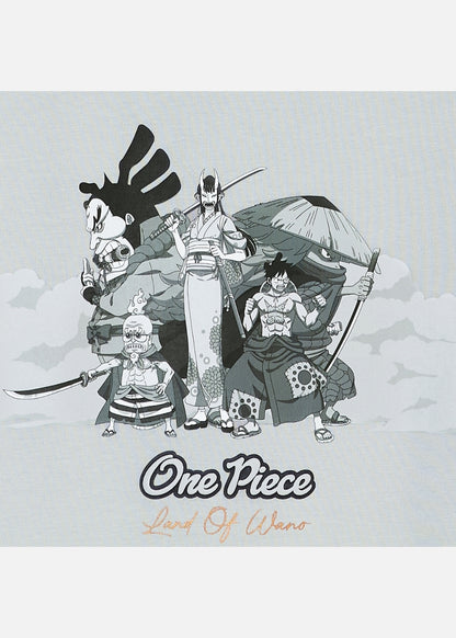 Áo Thun Tay Ngắn Cotton ONE PIECE-WANO 11 Xám