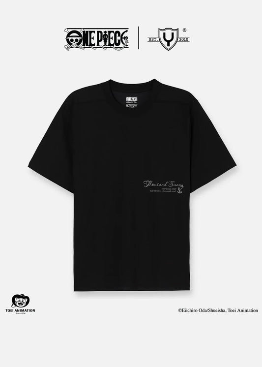 Áo Thun Tay Ngắn Cotton ONE PIECE-WANO 16 Đen - YaMe.vn