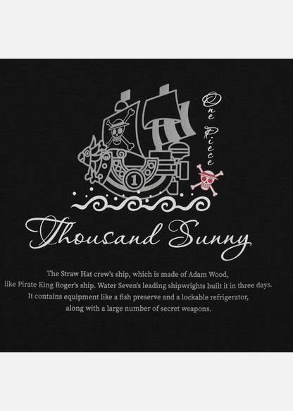Áo Thun Tay Ngắn Cotton ONE PIECE-WANO 16 Đen