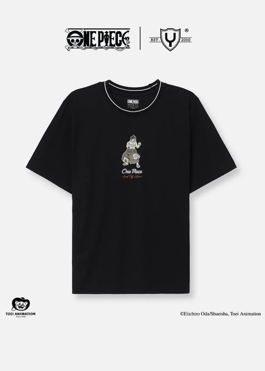 Áo Thun Tay Ngắn Cotton ONE PIECE-WANO 05 Đen - YaMe.vn
