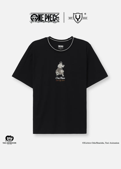 Áo Thun Tay Ngắn Cotton ONE PIECE-WANO 05 Đen