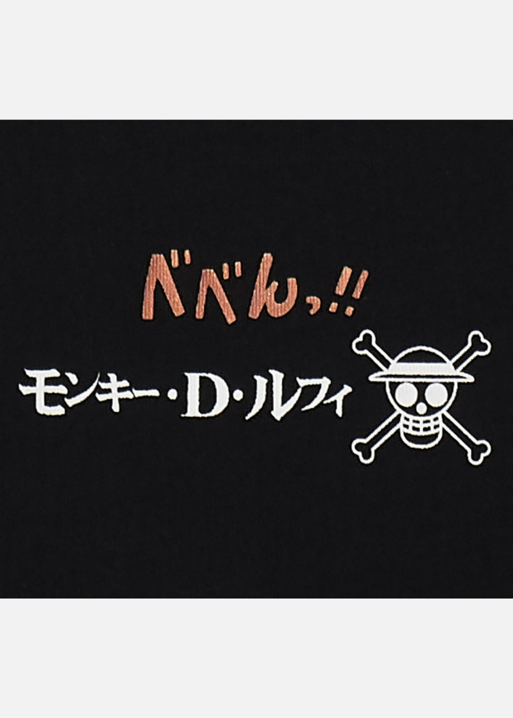 Áo Thun Tay Ngắn Cotton ONE PIECE-WANO 05 Đen