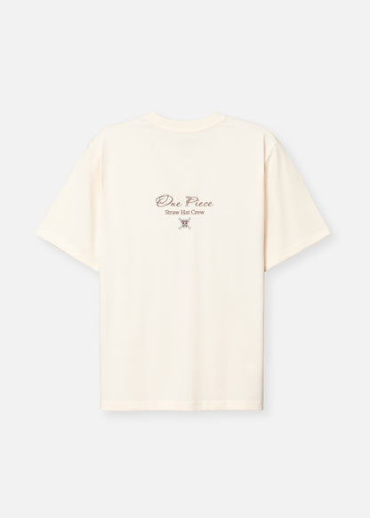 Áo Thun Tay Ngắn Cotton ONE PIECE-WANO 09 Kem
