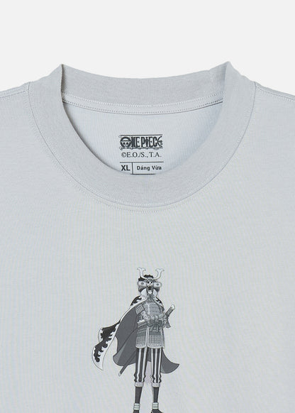 Áo Thun Tay Ngắn Cotton ONE PIECE-WANO 13 Xám