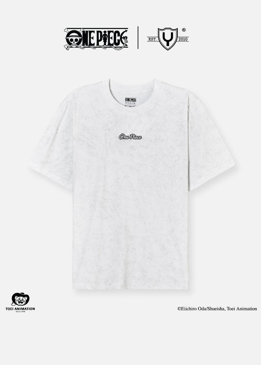 Áo Thun Tay Ngắn Cotton ONE PIECE-WANO 08 Xám Trắng